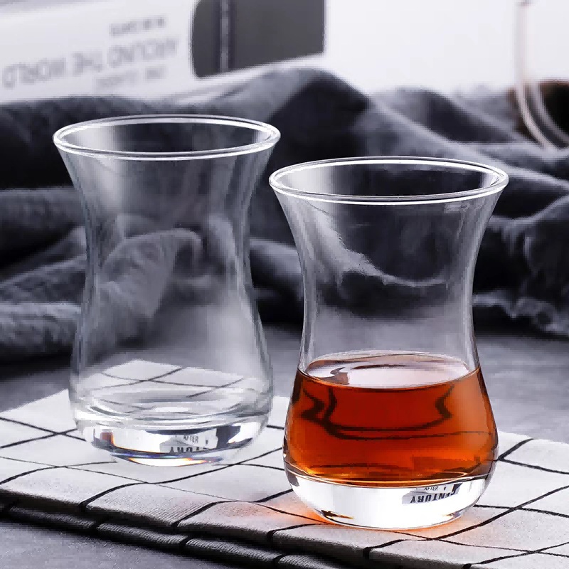 فنجان چای شیشه ای ترک کلاسیک کمری