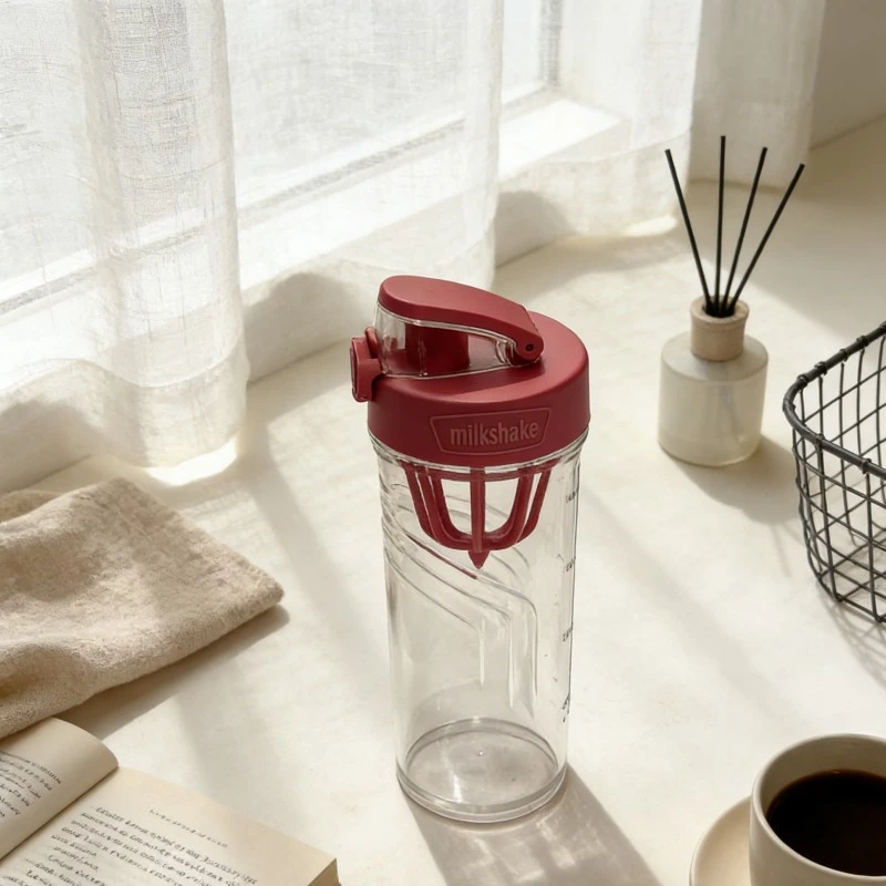 Dopamine Series Transparent Straight Neck Plastic Water Bottle